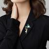 Fashionable Magnolias Stylish Flower Brooch Pin for Women with Elegant White Tulips Designs Alloy Jewelry Accessories