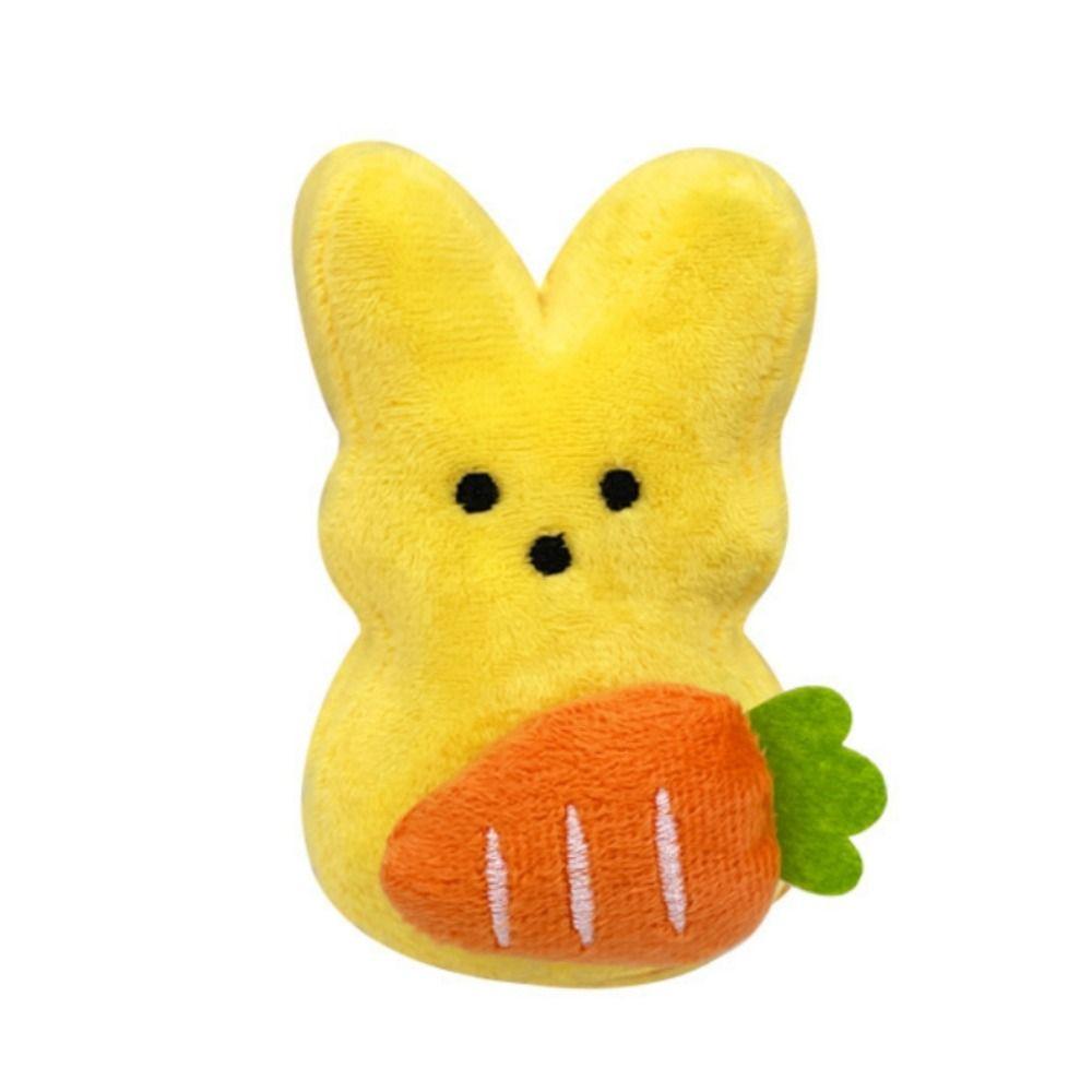 Holding Carrot Easter Rabbit Plush Toys Soft Cute Animal Doll Easter Bunny Plush Doll  Easter