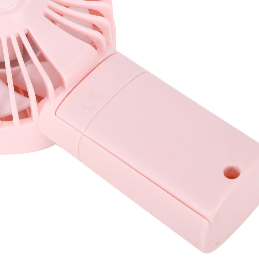 Mini Pink Handheld Fan – Portable, Quiet, 15x8x4cm