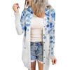 Women's Casual Fashion Floral Print Long Sleeve Mid-Length Cardigan Jacket