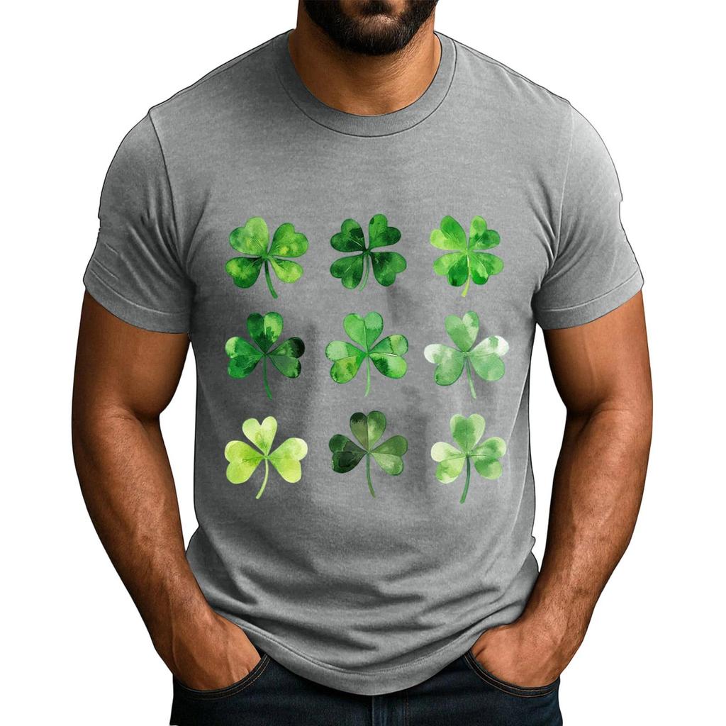 Men's  Popular T-shirt Printed Round Neck Short Sleeve T-shirt