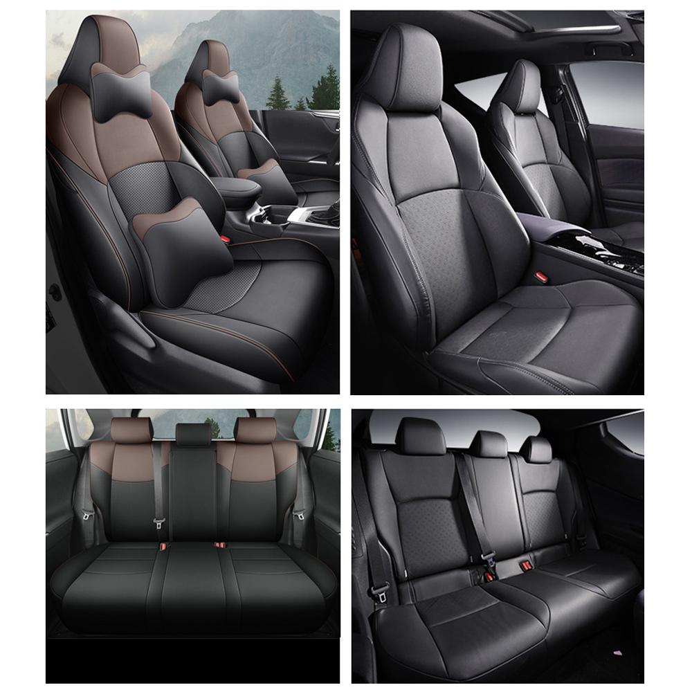 Full Coverage Car Seat Covers For Toyota CHR 2020-2025 Leather Interior Non-slip Seat Cushion Protective Automotive Parts