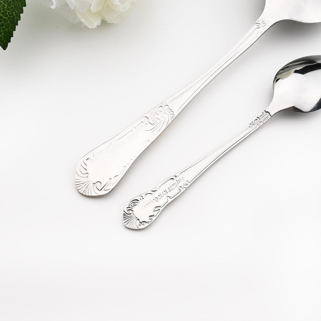 16Pcs Vintage Carved Gold Cutlery Set Western Stainless Steel Dinnerware 4 Colors Flatware Spoon Knife Fork Tableware Kitchen Silverware