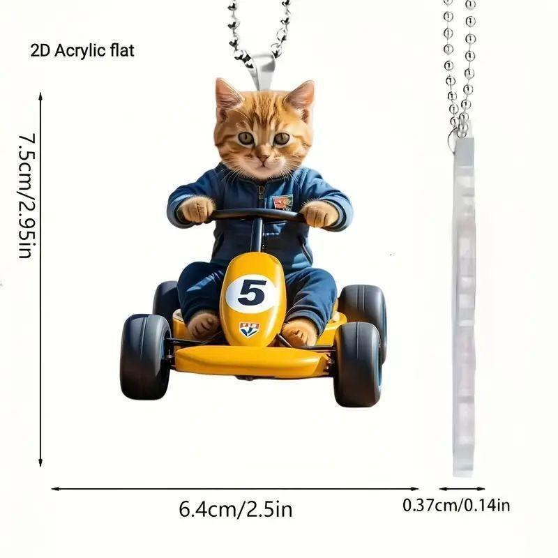 

Cat Acrylic Vibrant Decoration Pendant For Car Mirror And Stylish Backpack Charms