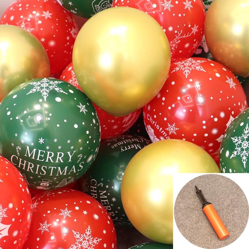 Decorazioni Palloncini di Natale con Paillettes Fiocco di Neve per Eventi