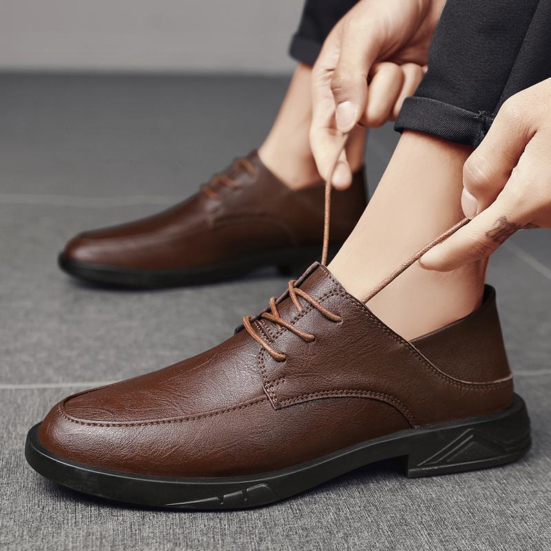 Formal Leather Shoes for Men Lace Up Oxfords Shoes New Arrival Male Wedding Party Footwear Casual Business Shoes Men Dress Flats