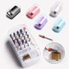 Nail Drill Bits Storage Box with 30 Holes and Cleaning Brush Manicure Salon Grinding Head Holder Nail Art Accessory Organizer