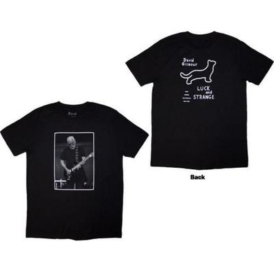 David Gilmour Unisex Adult Luck & Strange Black Cat Strat Back Print T-Shirt