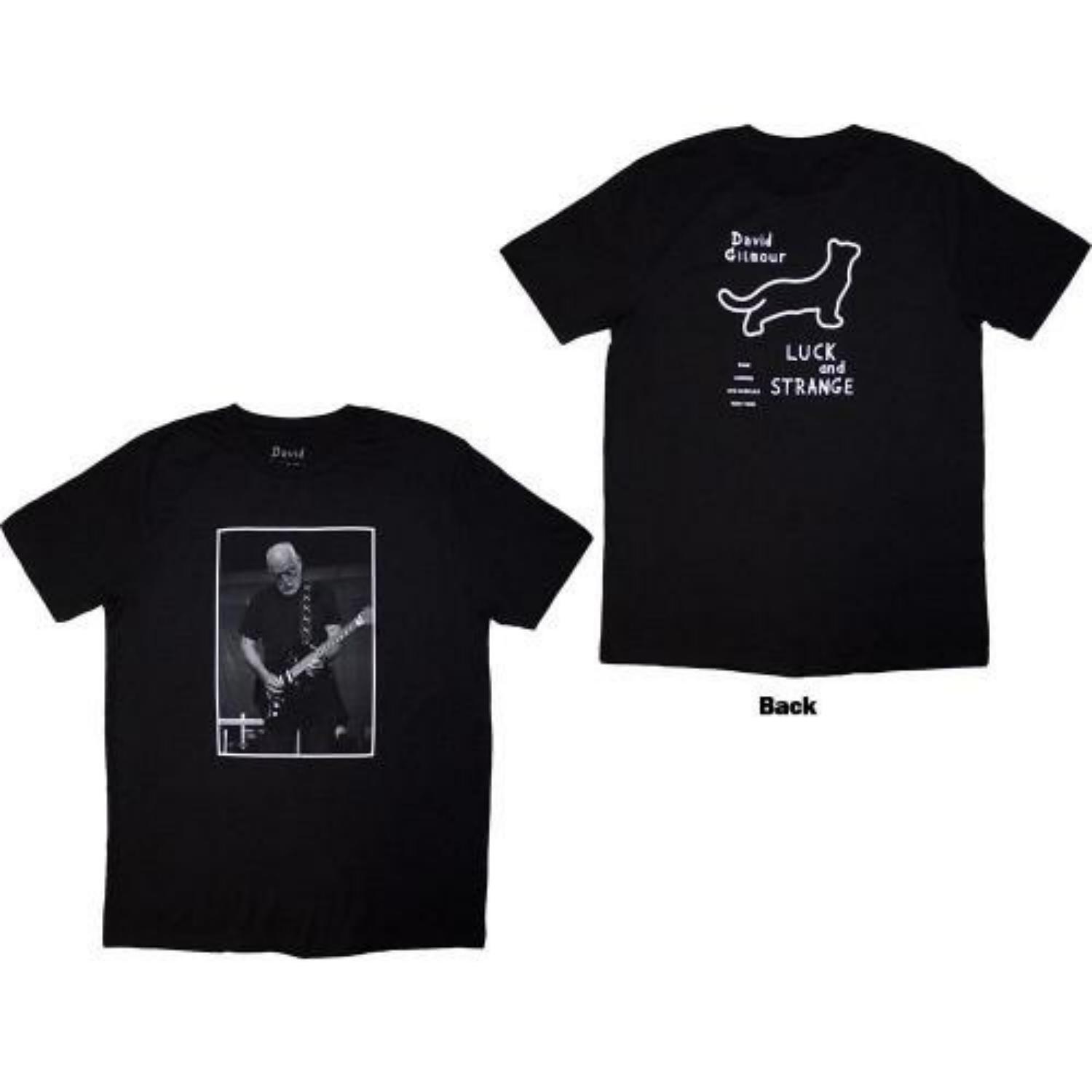 David Gilmour Unisex Adult Luck & Strange Black Cat Strat Back Print T-Shirt S