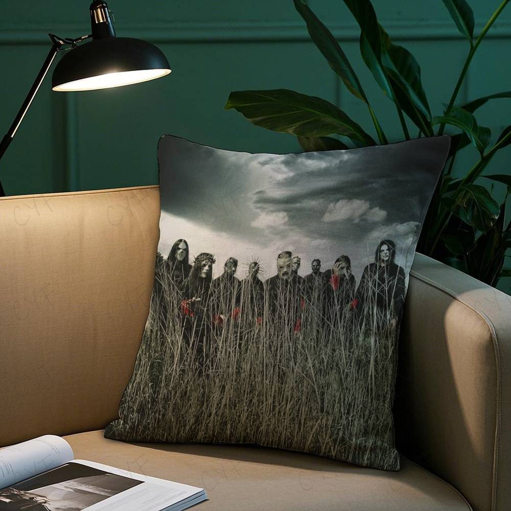 

Rock Band s-Slipknot Аниме Наволочка Подушка против пылевых клещей Подушка Невидимая молния Шелковистый короткий плюш Чехол для диванной подушки 24x24Inch