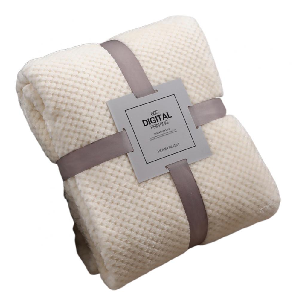 Soft Flannel Plush for Bed Solid Color Gift Blanket Throw Blanket Fleece Bedspread Cover Sofa Christmas Dropship