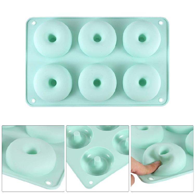 Nonstick Doughnuts Pans 6 Cavity Dessert Cake Silicone Molds Kitchen Baking Biscuits Molds Muffins Cupcakes Making Tray