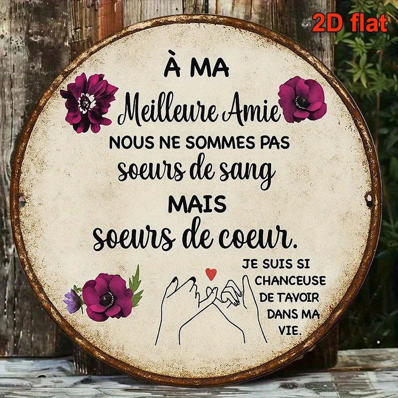 Tin Sign Ma Meilleure Amie Print Vintage Durable Metal Plaque Wall Decor Home Office Bar Man Cave Wall Art