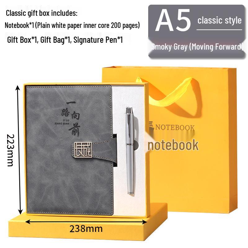 A5 Custom Strap Diary Notebook with Logo in Gift Box