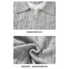 Men Fake Two Piece V Neck Twisted Knit Long Sleeve Casual Polo Sweater