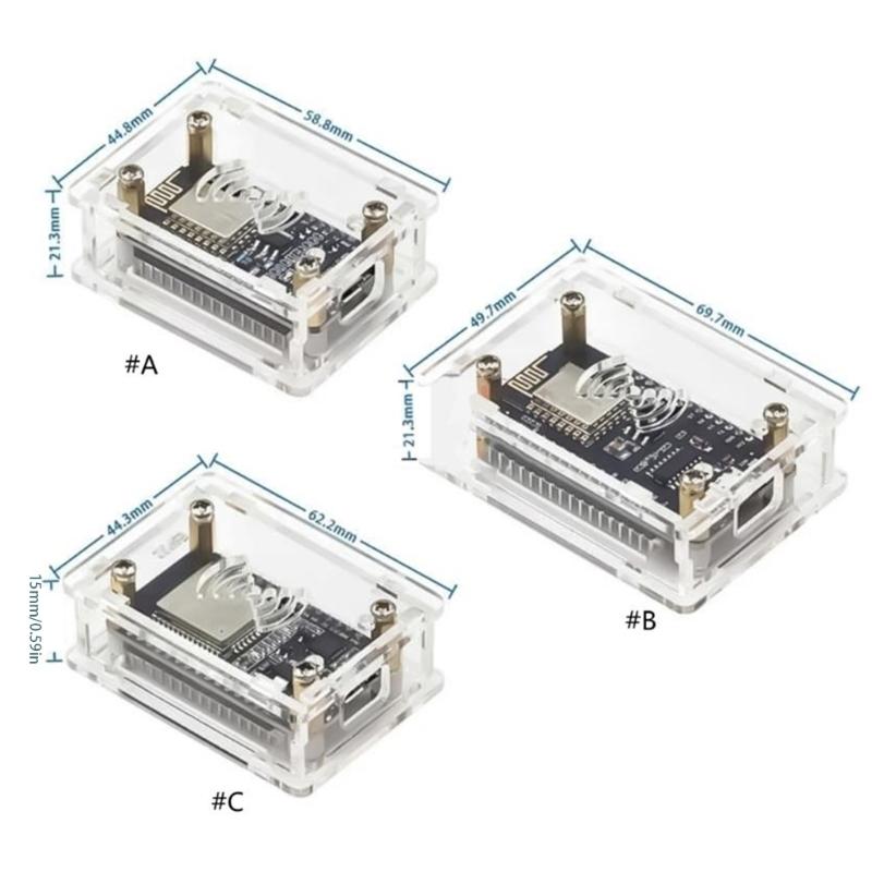 Acryl Schutzgehäuse für NodeMcu Lua CP2102/CH340G ESP32 IoT Boards Halter Schutz Einfache Montage Funktion