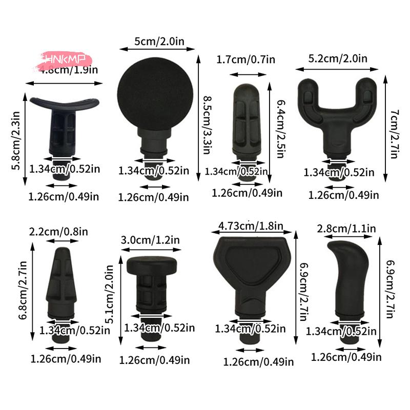 8Pcs Massage Muscle Stimulator Replacement Heads for Body Relaxation Shaping Exercising Fascia Massager