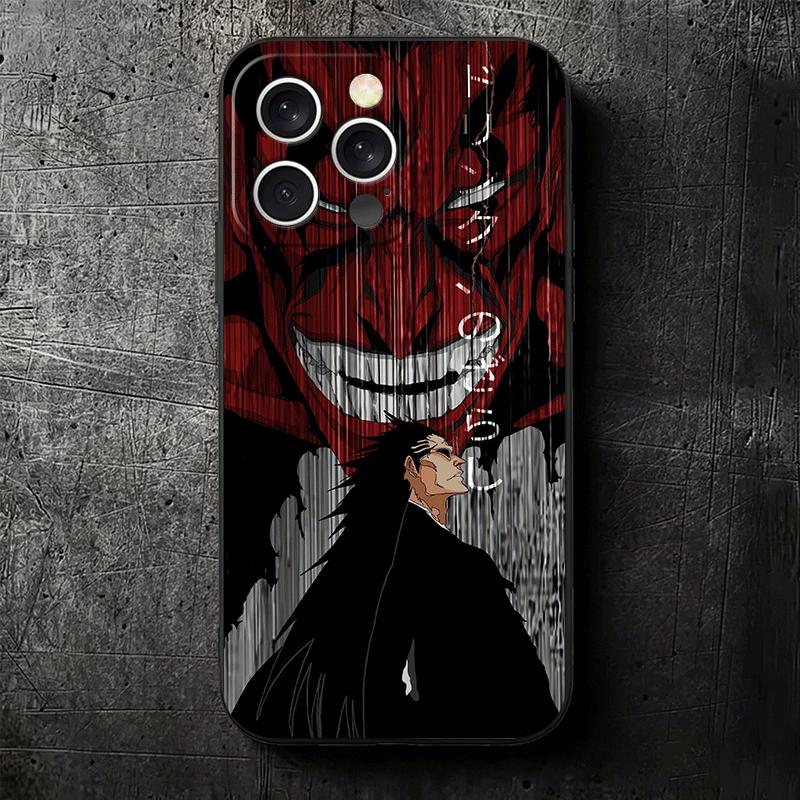 Bleach Zaraki Kenpachi Soft Phone Case for iPhone 16 16E 17 Air 15 Pro Max 14 Plus 13 Mini 11 12 7 Black Cover Back Shell