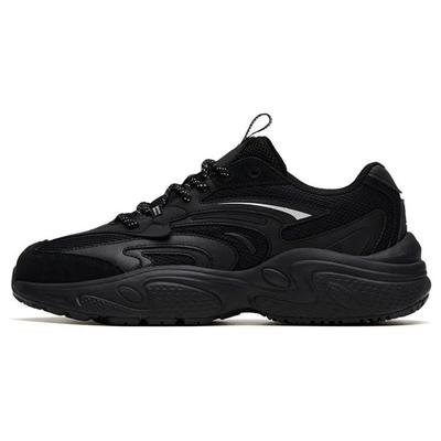 Lifestyle Series Shock Absorbing Non-Slip Durable Low-Top Sports Casual Shoes Men Sneakers Black 912318890-4