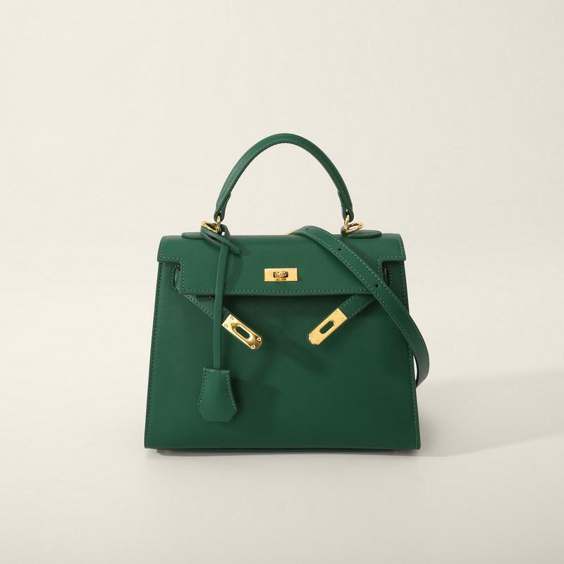 2025 Fashion Kelly 25CM Handmade Crossbody Bag - Trendy High-End One-Shoulder Handbag