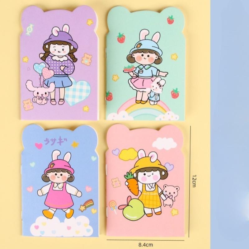 25Pcs Kawaii Mini Notebook Mixed Cute Pocket Notebook Journals Diary Planning Memo Notepad Fun Cartoon Stationery Gift