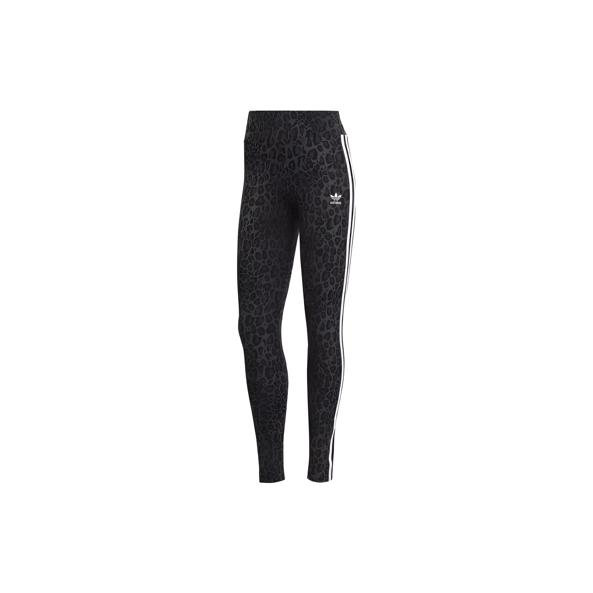 adidas Originals Women s Leopard Print Leggings Black HB4769 XS