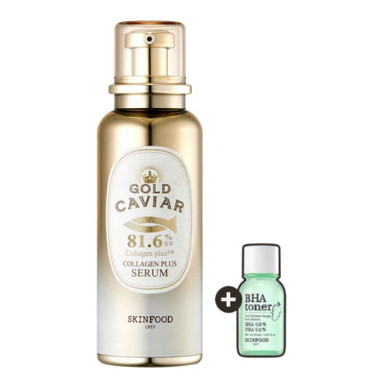 

SKINFOOD Gold Caviar Collagen Plus Сыворотка 40мл (с тонером Shine Muscat 14 мл)