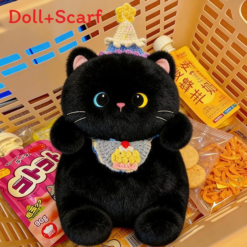 Cute Threecolor Cat Plush Toy Pillow With Soft Stuffing For Kids And Adults