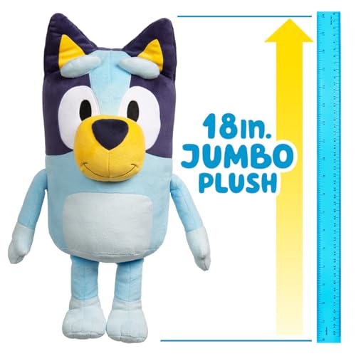 Bluey 18-inch Plush Toy, Perfect for Playtime and Naps, Jumbo Size, Soft Deluxe Material, Cuddly Best Friend (13010)