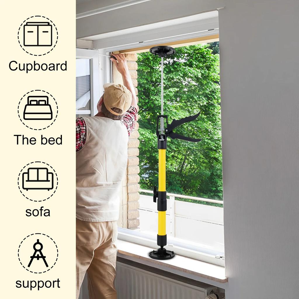 Teleskop-Stützstange, verstellbare Länge, 3. Hand-Stützsystem, 30 kg Kapazität, rutschfeste Teleskop-Stützstange für Fracht
