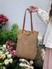 Cott Braided Women's Knitted Shoulder Bag Hollow Out Ladies Summer Tote Bags Beach Vacati Female Large Capacity Handbag