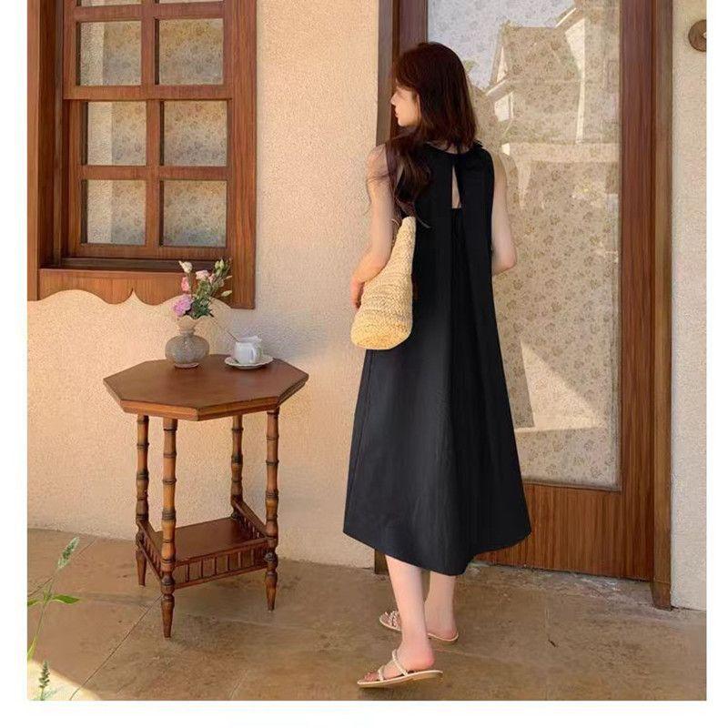 Suspender neck dress children summer Sanya seaside wear holiday beach skirt sense sleeveless vest skirt