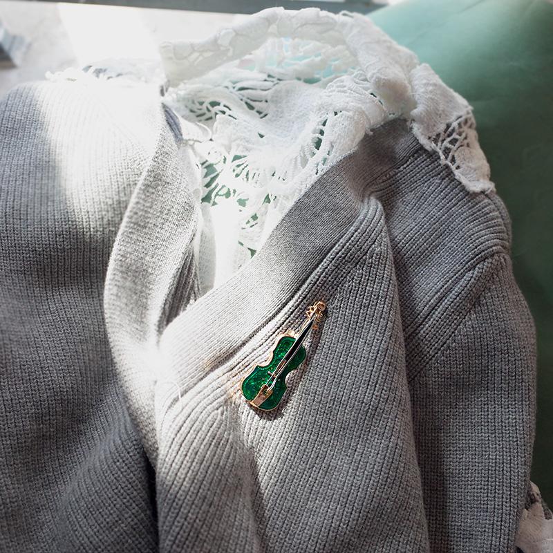 Fashion Musical Instruments Guitar Violin Cello Piano for Women Collar Brooch Cap Backpack Suit Pin