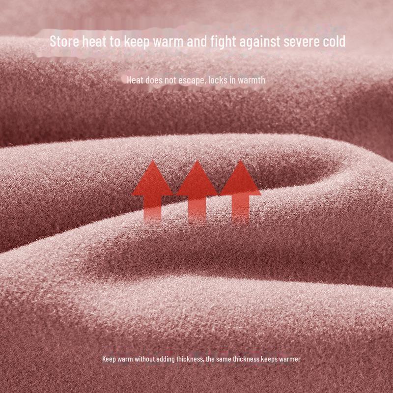 Women's 7A Antibacterial Thermal Underwear Set - Round Neck, Slim Fit, Sanded Fabric, Autumn/Winter Collection.