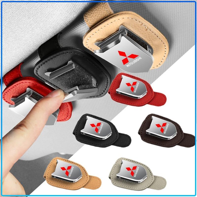 Auto Sun Visor Glasses Box Sunglasses Clip Card Ticket Holder Stand For Mitsubishi Lancer Lancer ASX Outlander 2 3 Pajero Mirage Exzos Pajero 4