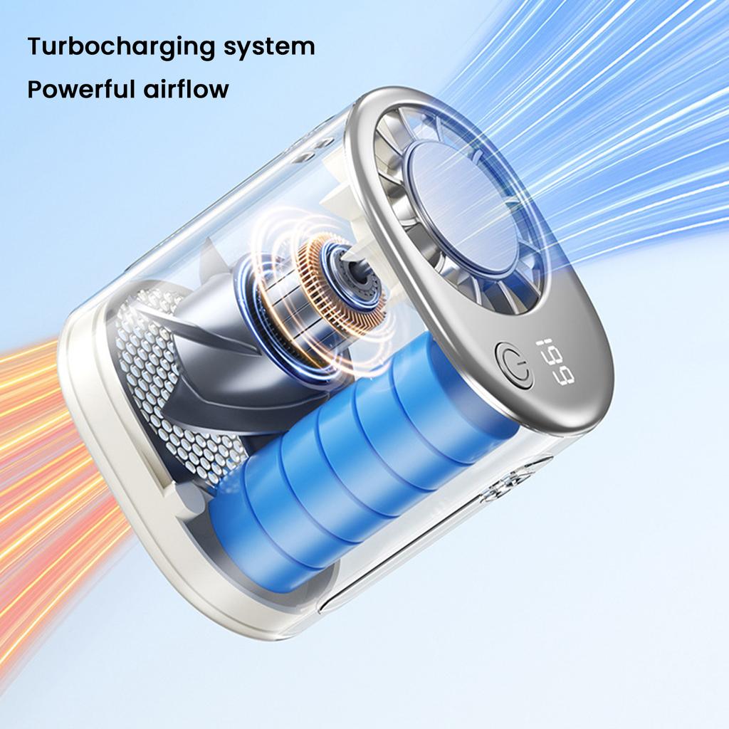 Personal Fan USB Rechargeable Mini Personal Cooling Fan with LED Display 199 Speeds Adjustable for Camping Outdoor