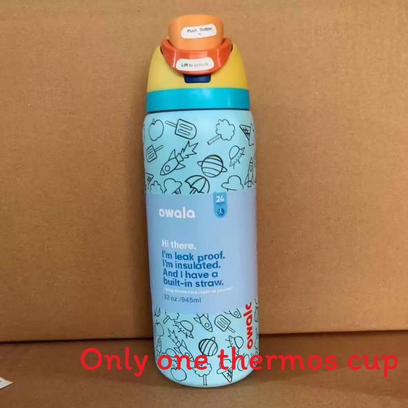 Stainless Steel Double Layer Water Bottle With Silicone Lid For Fitness School And Commuting
