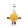 Apricot Lamb Ping Pong Cute Soft Keychain Plush Toy, Perfect for Boys and Girls, Fits Kids Backpacks and Purses, 8cm