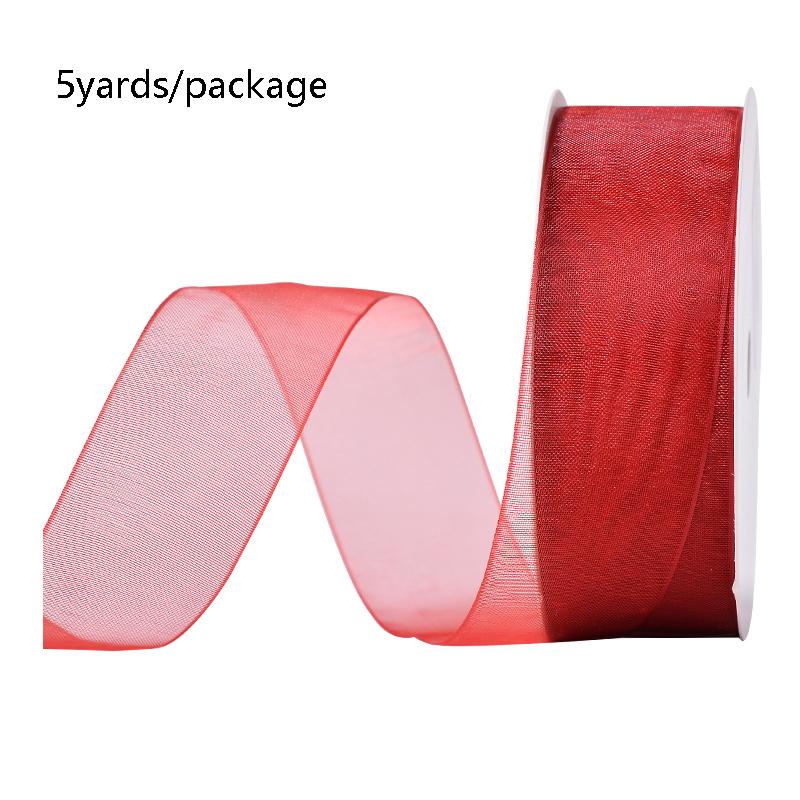 5 Yards Sheer Chiffon Ribbon Suitable for Gift Wrapping, Wedding Decor, Home Decor, Girl Hair Accessories Handmade DIY