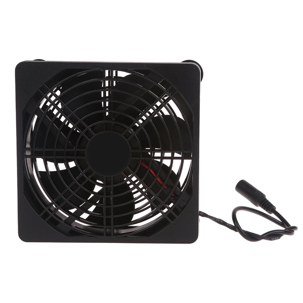 Ventola per Computer Alimentata a AC 110V 220V 3-12V 12CM Soffiatore d'Aria per Modem TV Box Ricevitore DVR Radiatore di Raffreddamento