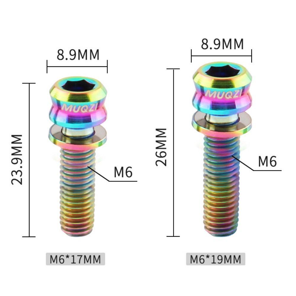 Titanium Screw Bicycle Handle Screw Bicycle Disc Brake Seat Screw  Mountain Road Bike