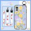 Wrist Strap Lanyard Phone Case For FCNT/Fujitsu Arrows N F-51C Silicone Fashion Design Anti-dust Durable Protective Ring