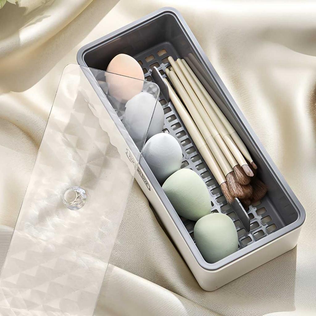 Drainage dustproof tableware storage box, simple and fashionable chopstick box, kitchen storage supplies