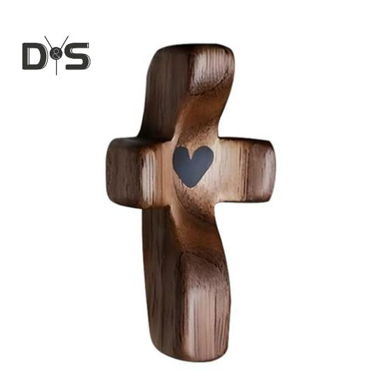 1/2/3 szt. Brelok do kluczy Zawieszka Serce Nadruk Urok Brelok Orzechowy Modlitwa Brelok Symbol Wiary Przypomnienie Inspirujący Chrześcijański Prezent