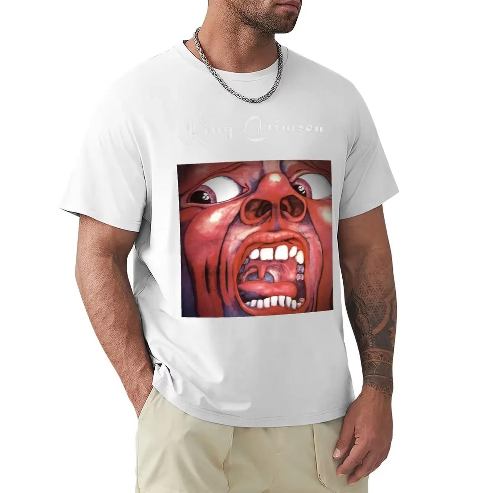 

In the Court Of The Crimson King - King Crims×n T-Shirt Customs Design Your Own Oversized Mens Casual Tshirts Men Short Sleeves 4XL