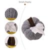 Handmade Crochet Pumpkin Decoration With Polyester Fabric Harvest Festival Shelf Display Accessory