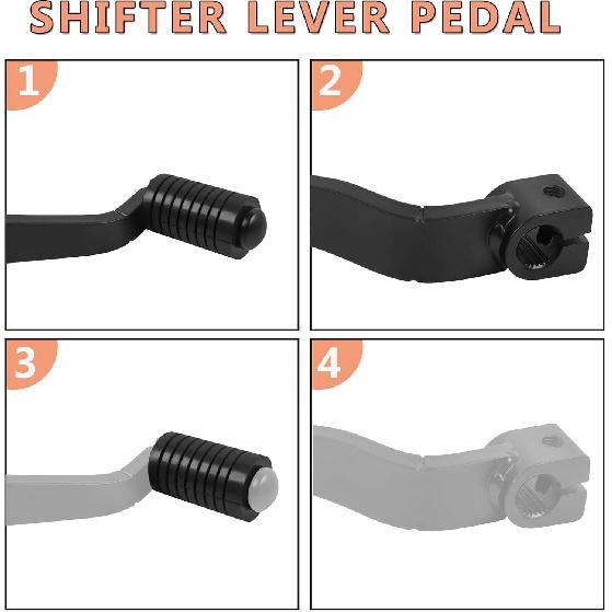 Motorcycle Gear Shifter Shift Lever Pedal Replacement for Kawasaki KLX230 KLX250R KLX230RS 2021 2022 2023 2024 2025 CNC Aluminum Gear Shift Lever