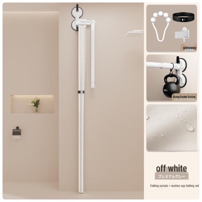 

LanTuan Bathroom Shower Curtain with Telescopic Rod