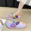 Ladies' Slippers Summer Sunflower New Flat Bottomed Bathroom Anti Slip Outer Wear Couple Soft Soled Beach Sandals Flat Bottomed