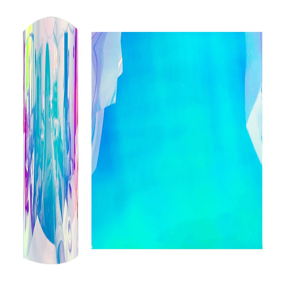 10Pcs A4 Glow in Dark Adhesive Vinyl Film Holographic Opal Blue Glow Green Sticker for Car Decals Crafts DIY Projects Home Decor